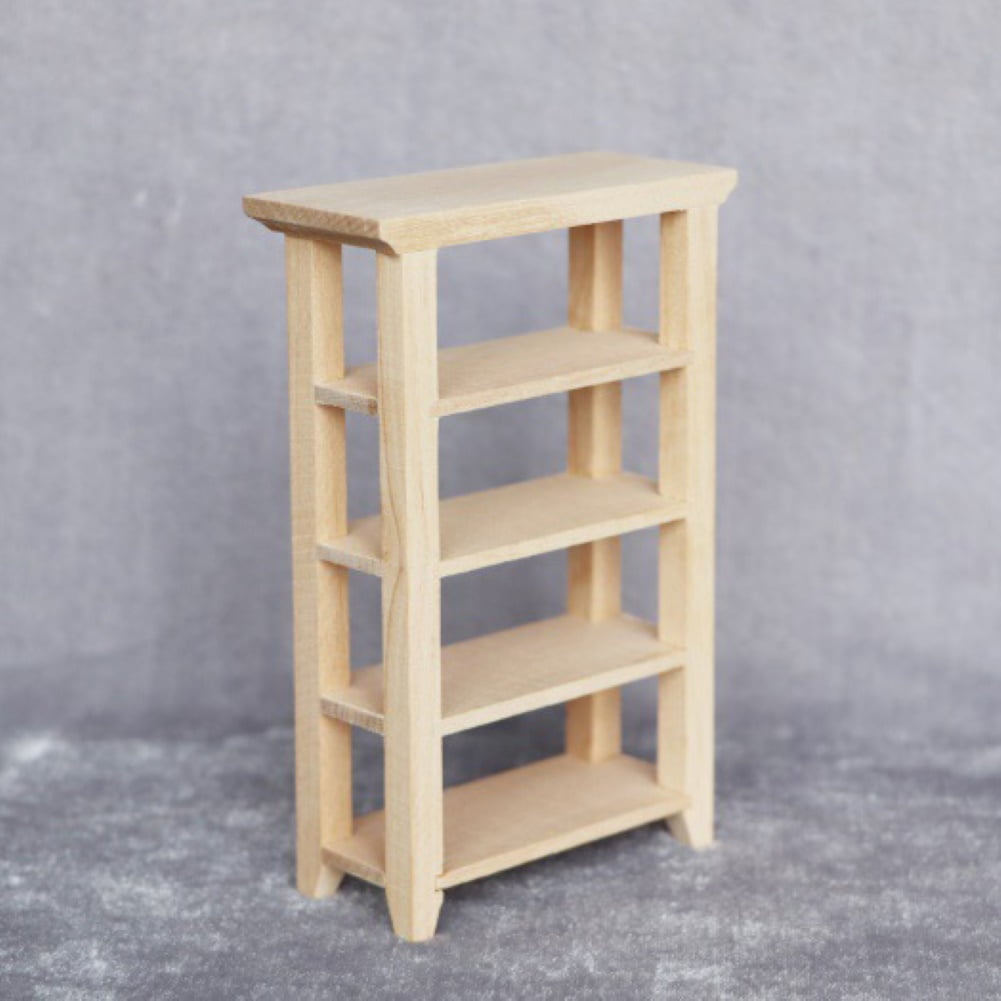 1:12 Doll House Miniature Wood Wall Shelf Model Furniture Acces.OU