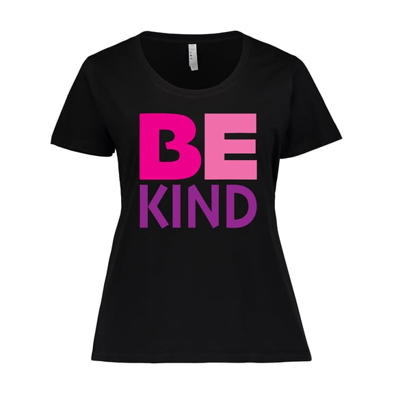 Inktastic Be Kind Logo in Pink and Purple Women's Plus Size T-Shirt