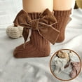 thumbnail image 2 of Baby Girls Socks with Bow Infants Toddlers Cotton Ankle Socks Christmas Baby Socks, 1 Pair, 2 of 4