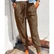 thumbnail image 3 of Pantalones sueltos para mujer, pantalones para mujer con estampado de leopardo, pantalones para mujer con estampado de leopardo, pantalones casuales para mujer, elaborados por expertos, 3 of 6
