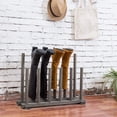 thumbnail image 5 of MyGift 6 Pair Dark Gray Wood Entryway Shoe Rack, 5 of 7