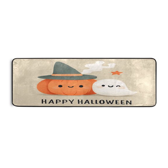 Long Floor Mat Hallway Carpet 72x24 Inch Area Carpet Non-slip Entrance Carpet Washable Door Mat Kitchen Bedroom Living Room Cartoon Halloween Pumpkin
