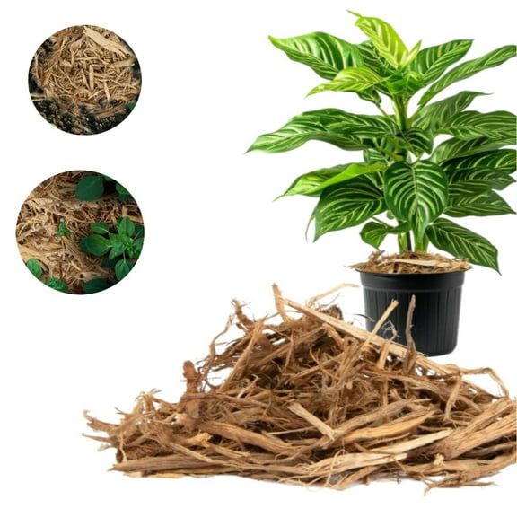 Portable Wood Mulch,Brown Wood Mulch for Landscaping,HXRH Organic Wood Chips for Landscaping,Gardens,Lawns,1Pack of 0.66Lb