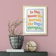 thumbnail image 4 of Designs ByLITA In This House We Narrate The Dog's Thoughts, 11 x 14 Wooden Wall Print Inspirational (Framed) | Funky Home Decor, 4 of 6