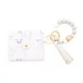 thumbnail image 1 of Women Keychain Bag with Tassel Wallet Fashion Key Chain Keychain Bag with Tassel Snap Button Card Holder Bangle Bracelet Keyring Pendant Accessory Type 5, 1 of 8