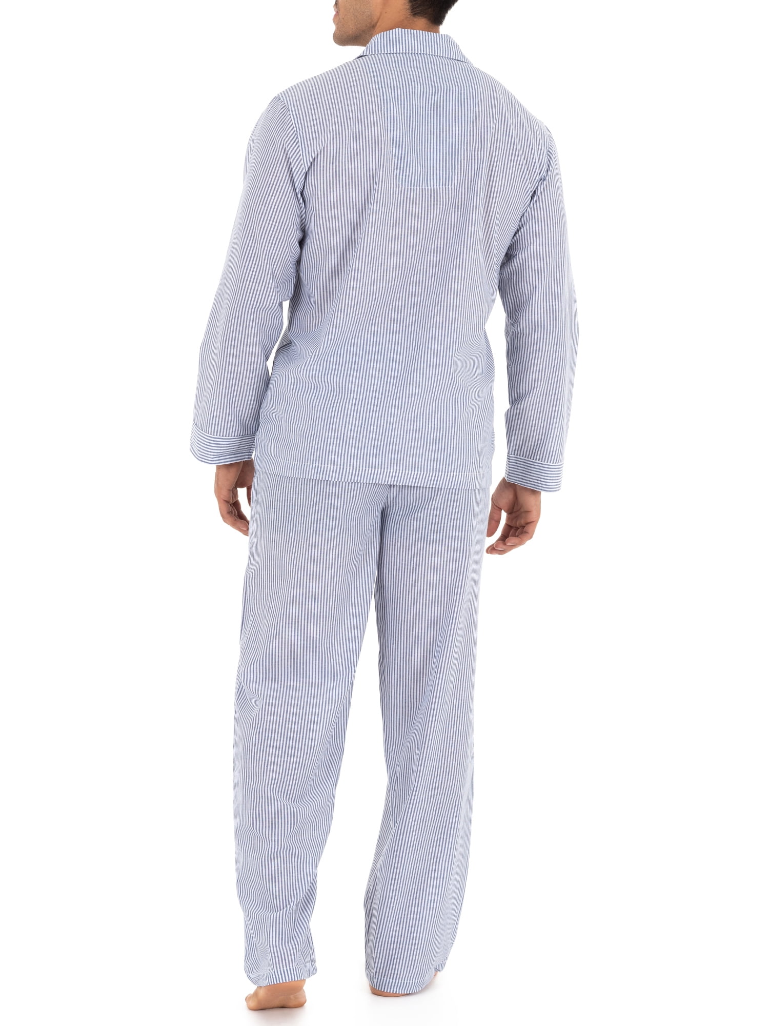 Wholesale Men's 100% Cotton Pajama Set Long Sleeve Pajamas