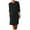 Black, variant on 2026 Women Cotton and Linen Shirt Dress Neck Long Sleeve Casual Loose Maxi Dresses with Two Pockets Solid Button Dress Brown XXXXXL
