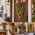 thumbnail image 7 of Tyidzon 2Pcs 30.7" Christmas Teardrop Swag with LED Lights, Lighted Artificial Greenery with Pinecones for Front Door Mantel Wall, 7 of 7