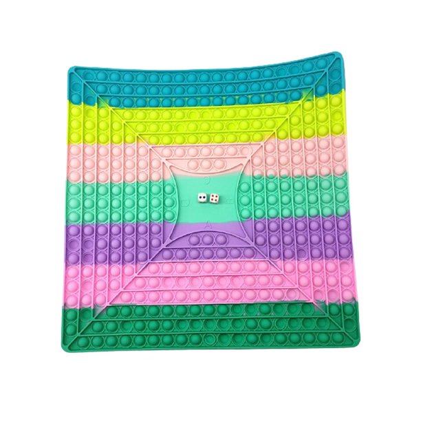Juguete Sensorial De Juego Grande, Tablero De Ajedrez De Arcoíris, Juguetes Sensoriales De Burbujas De Empuje Para Padres E Hijos, Juguete Interactivo Para Aliviar El Estrés Sweethay FN006053-00