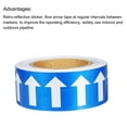 thumbnail image 3 of White on Blue Color Arrow Tape Vinyl Stickers Arrow Labels 50mm/1" for Pipe Markers, 1 Roll, 3 of 4