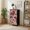 Color-4, variant on 4 Drawer Vertical Storage Dresser Flower dandelion butterfly silhouette fabric print with Wood Top Fabric Pull Drawers