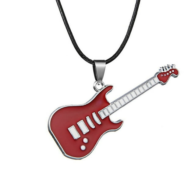 Personalized Couple Guitar Steel Pendant Gift Stainless Jewelry Guitar Necklaces Pendants