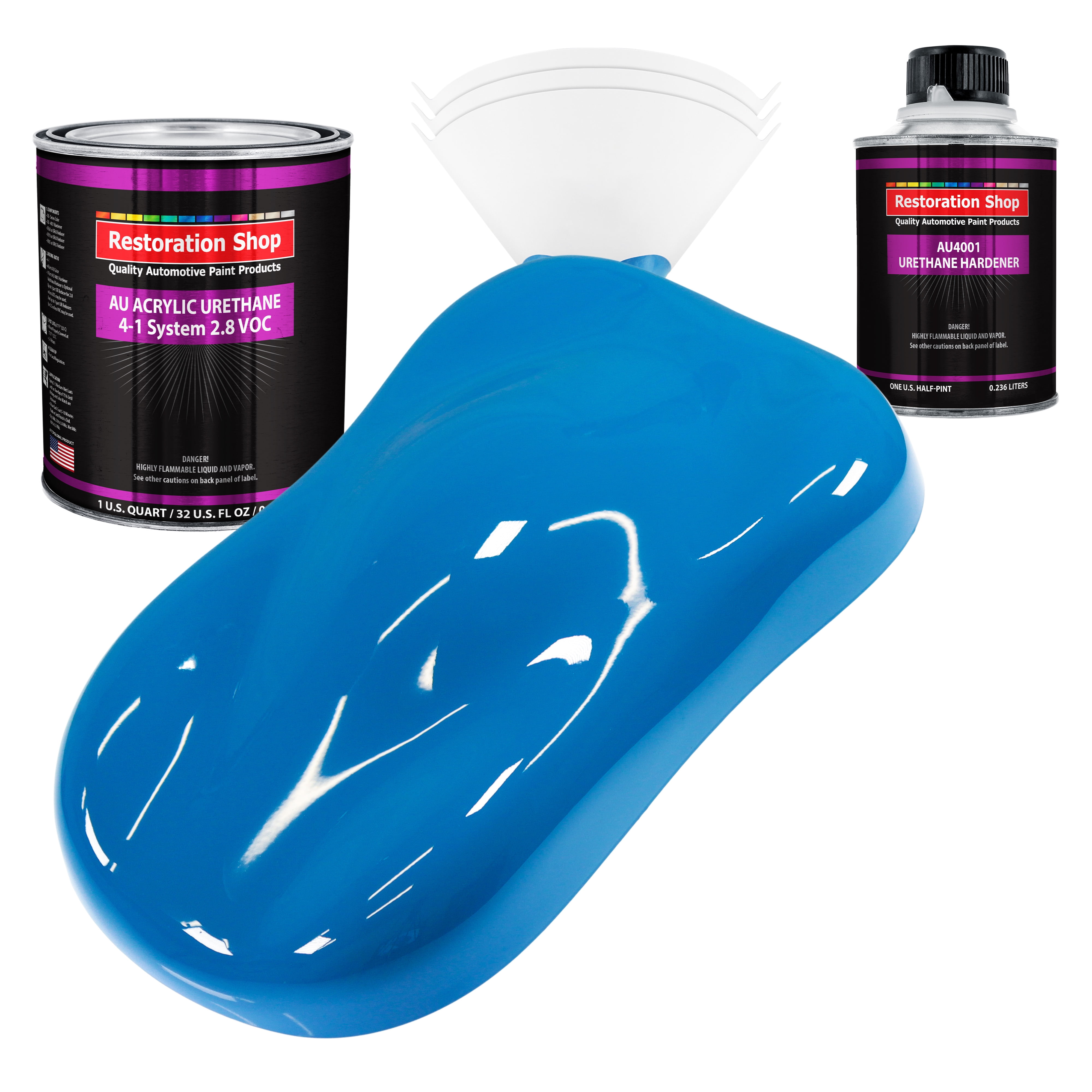 Restoration Shop Speed Blue Acrylic Urethane Auto Paint Complete Quart