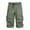 Olive Green, variant on Men's Capri Pants Cargo Long Shorts Quick Dry Lightweight Solid Color Multiple Pockets Workwear Straps Shorts Olive Green