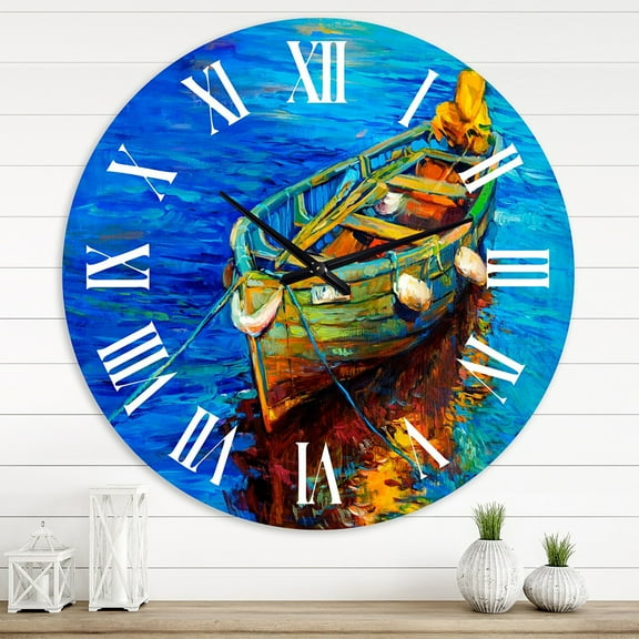 Designart 1 in Quartz Coastal Wall Clock