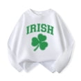 thumbnail image 6 of St Patrick's Day Shirt Kids Shamrock Clover Letter Printed Long Sleeve T-Shirt Casual Loose Fit Crewneck Outfits Daily Wear, 6 of 7