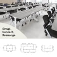 thumbnail image 4 of Synergy 72-inch Rectangle Modular Conference Table in Gray - Engineered Wood, 4 of 8