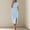 *Light Blue, variant on ClodeEU Womens Summer Round Neck Sleeveless Dress with Pocket,Long Office Bodycon Dress For Work Hot Pink,Womens Plus XXL