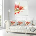 thumbnail image 3 of Designart Large Watercolor Red Tulip Flower - Floral Throw Pillow - 18x18, 3 of 5