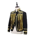 thumbnail image 5 of Men's Sequin Performance Suit Vintage Parade Outfits Suit Jackets Festival Costume Coat Stand Collar Slim Jacket, 5 of 7