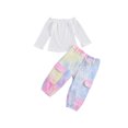 thumbnail image 3 of SUNSIOM Baby Girls Autumn Clothes Set Off Shoulder Tops + Long Pants, 3 of 9