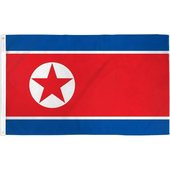 2024 Paris Olympics North Korea Flag - 3x5 Ft - 100D Polyester North Korean Banner with Two Metal Grommets - Fade Resistant - Vivid Colors - 3' x 5' Feet - 150x90 Cm_Special Gift