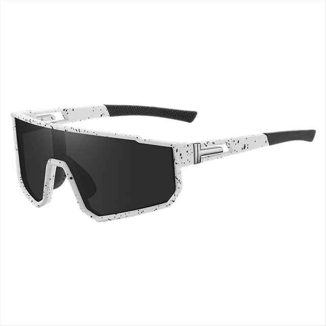 Gafas Deportivas Polarizadas Coloridas Espejo de Montar Gafas de Sol Al Aire Libre +Negro