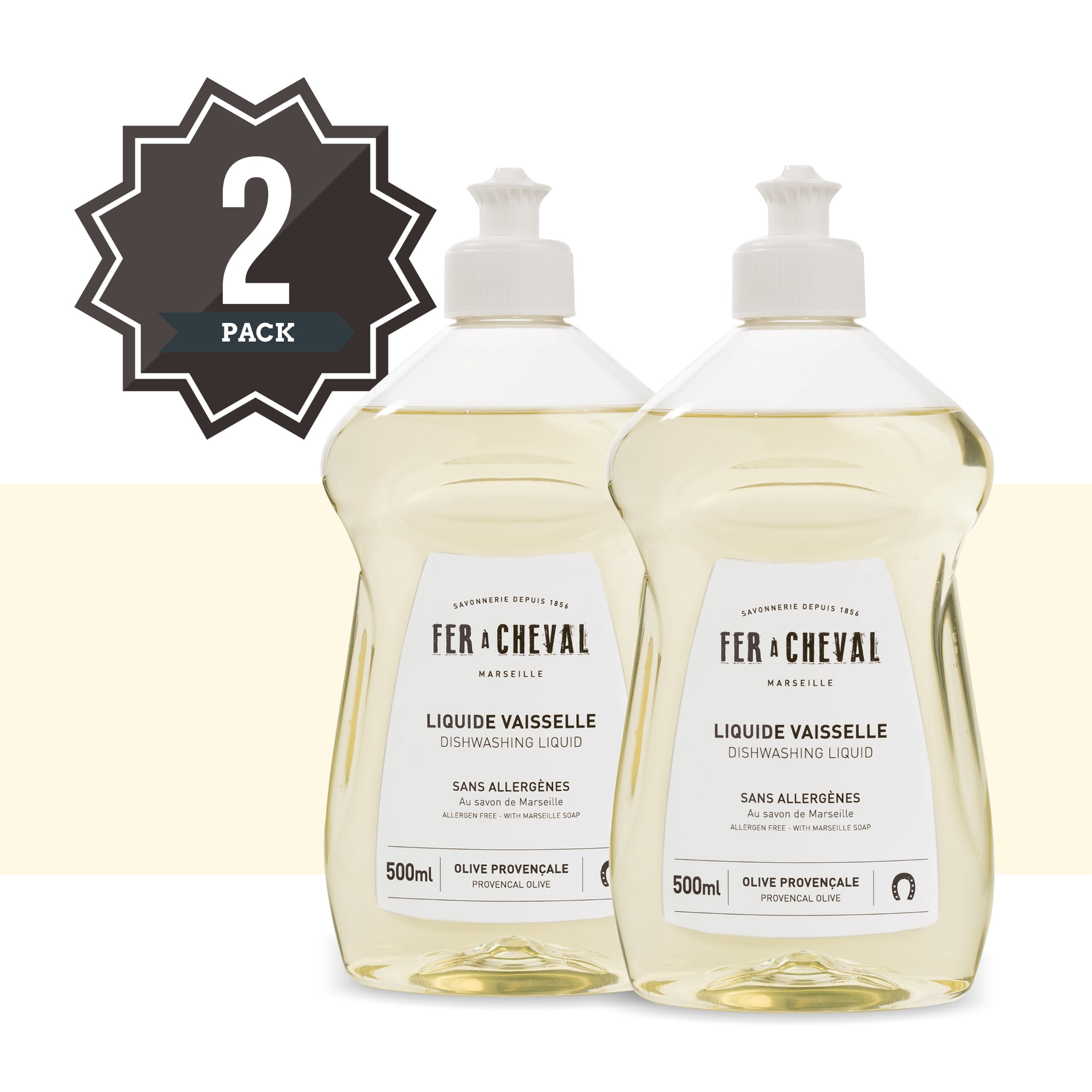 Fer A Cheval Dishwashing Liquid 2-Pack 2 x 500ml Gentle on Skin