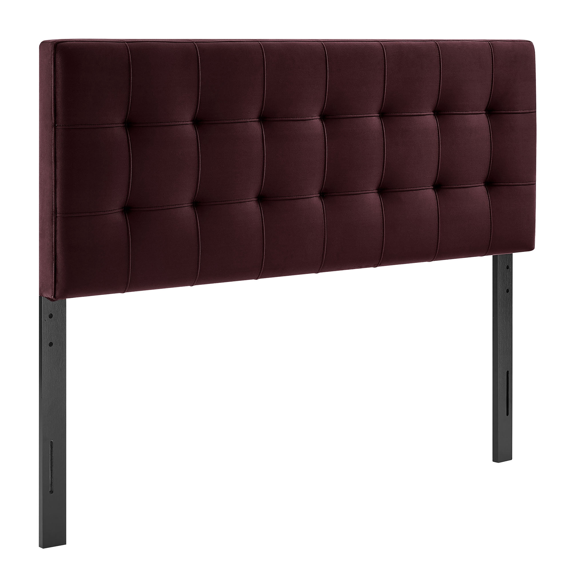Lily Stain-Resistant Performance Velvet Queen Size Headboard in Mulberry