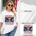 thumbnail image 4 of Aiyino Women's Bald Eagle 250th Anniversary Patriotic T-Shirt,100% Cotton USA 4th of July Graphic Tee, Short Sleeve Shirt Tops L, 4 of 8