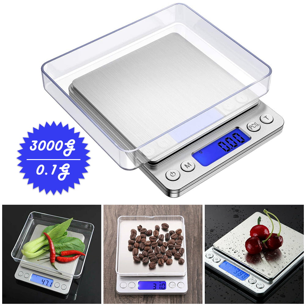 Rechargeable Digital Kitchen Scale Multifunction Food Scale with Dough Scraper 