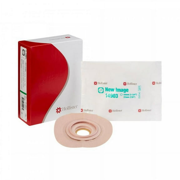 FlexTend Ostomy Barrier, Pre-Cut, Extended Wear Adhesive Tape, 44 mm Flange, 7/8 Inch Opening, Green Code System, 5 Count