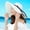 White, variant on Women Big Brim Straw Hat Sun Floppy Wide Brim Hats Bowknot Folding Beach Cap Wide Rim Hat Wide Hat Womens Top Hat Womens Visors No Headache Adapt A Caps Womens Fedoras A Ha Summer Sombrero Hat Camping