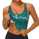 thumbnail image 3 of Fotbe ECG Wave Sujetador Deportivo Largo sin Aros para Mujer con Almohadillas y Soporte Medio, Transpirable y Absorbente, Camiseta Tipo Chaleco o Tank Top-Medium, 3 of 8
