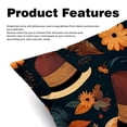 thumbnail image 2 of Thanksgiving Hat Luxurious Velvet Throw Pillow Inserts with Unique Patterns - Set of 2 (16x16, 18x18, 20x20 Inches) for Bed, Chair Pillow Covers for Any Occasion, 2 of 6