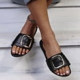 thumbnail image 1 of Sandalias de playa planas con hebilla decorativa y punta abierta para vacaciones informales para mujer Wmkox8yii ytu4803, 1 of 6