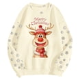 thumbnail image 5 of Chandail en Molleton pour Femmes Chandail Tendance de Noël Col Rond Manches Longues Haut Athlétique Mode Automne, 5 of 5