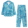 thumbnail image 3 of Kuiaobaty Palm Leaf Print Pajama Sets for Women Comfy Lounge Set Long Sleeve Sleepwear Button Down Tops and Pants Nightgown Outfits with Pockets Holiday Party Pjs, Size XS, 3 of 7