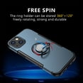 thumbnail image 4 of SOATUTO For iPhone 13 Mini 5.4 inch Case with 360 Rotating Metal Ring Kickstand Carbon Fiber Trim & Rubber Bumper Shockproof Protective Compatible With Apple iPhone 13 Mini 5.4 inch 2021 - Navy, 4 of 7