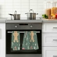 thumbnail image 4 of Yayeee 100% Cotton Hand Towels for Bathroom 16" x 28" Soft Absorbent Kitchen Towel, Christmas Gingerbread, 4 of 7
