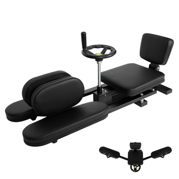 Leg Stretcher with 6" PU Cushion & 330 LBS Load-bearing Capacity, 62.2" Black Leg Stretching Split Machine with Steel Frame & 360° Casters, Flexibility Stretching Machine with 0~240° Range, for Gym