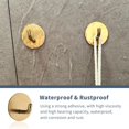 thumbnail image 2 of Adhesive Hooks Heavy Duty Waterproof in Shower Hooks for Hanging Loofah, Towels, Clothes, Robes for Bathroom Removable Adhesive Wall Hooks Door Hook Stainless Steel Stick on Hooks 4 Pcs (Gold), 2 of 14
