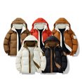 thumbnail image 6 of Zedker Fashion Hooded Long Sleeve Outdoor Puffer Jackets for Men Casual Thicken Fall and Winter Thermal Coats with Pockets,Coffee,XL, 6 of 7