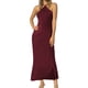 thumbnail image 1 of Vestido de noche de satén para mujer tallas grandes - Elegante cuello en V, diseño en la cintura, vestido de fiesta para bodas - Tallas XS-L, tejido con brillo lujoso, 1 of 5