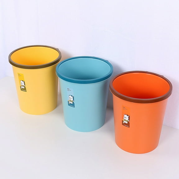 Kitchen Trash Can, Step-On Garbage Can with Lid, Tall Kitchen & Bathroom Trash Can, Small Office Waste Bin, Orange - Xuniizn