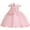Light pink, variant on Girls Dresses Elegant Flower Embroidered Tulle Dress with Bow Off Shoulder Birthday Party Princess Gown