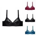 thumbnail image 3 of XFLWAM Plus Size Lace Bras for Women No Underwire Comfort Seamless Bra Wireless Push Up Lace Mesh Bra Lifting Bras, 3 of 3