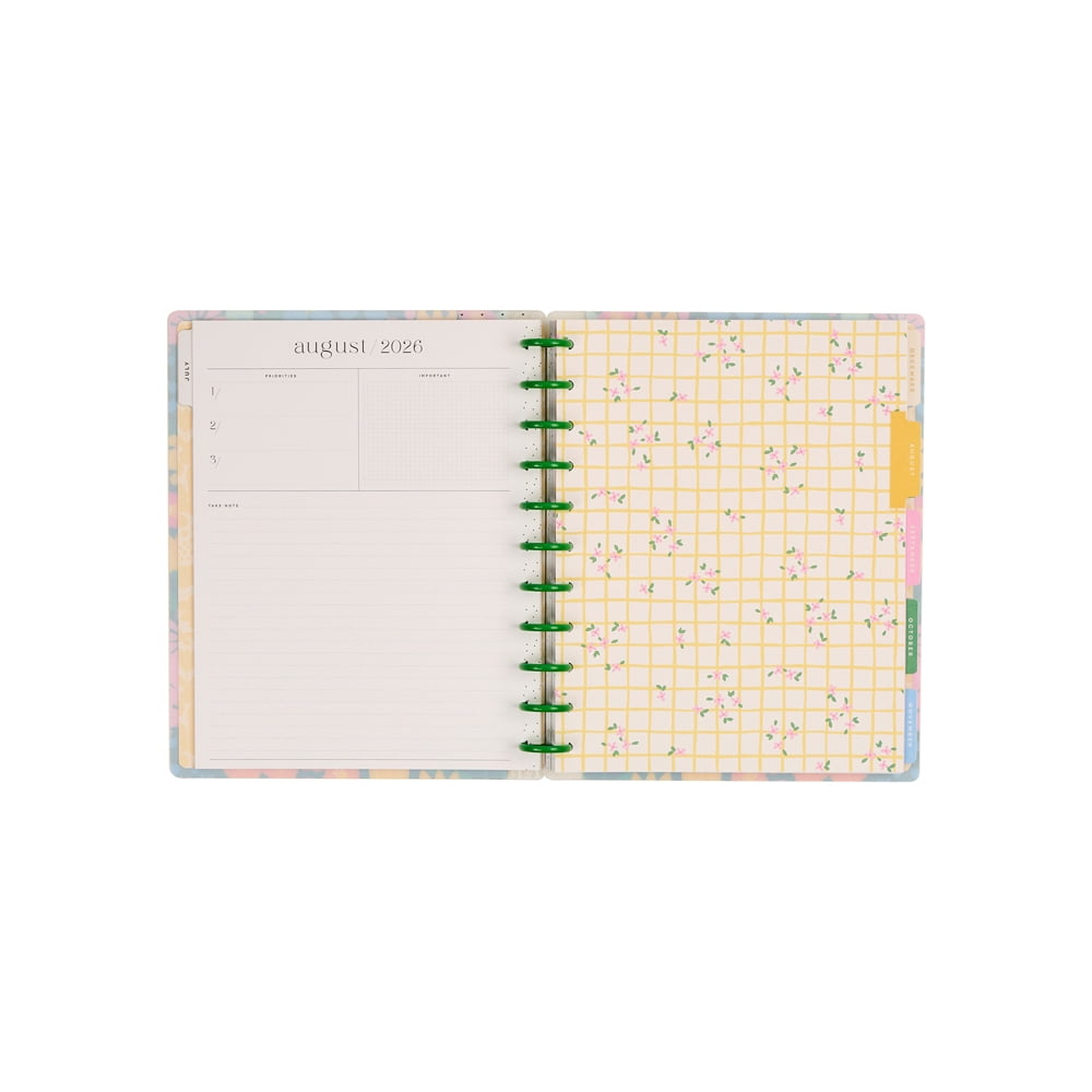 The Happy Planner Ditzy Garden Big Teacher Planner, July 2026–June 2027, 12-Month Disc Bound Planner with Stickers & Bonus Months