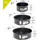 thumbnail image 2 of Molde para pasteles de 3 piezas (4/7/9), Molde para pasteles redondo de 3 niveles, Molde para pasteles redondo de acero al carbono negro, Molde para pasteles con bisagras para hornear pasteles / Pizza / Pan (11 CM + 18 CM + 22 CM). esquí esquí Gafas de esquí, 2 of 5