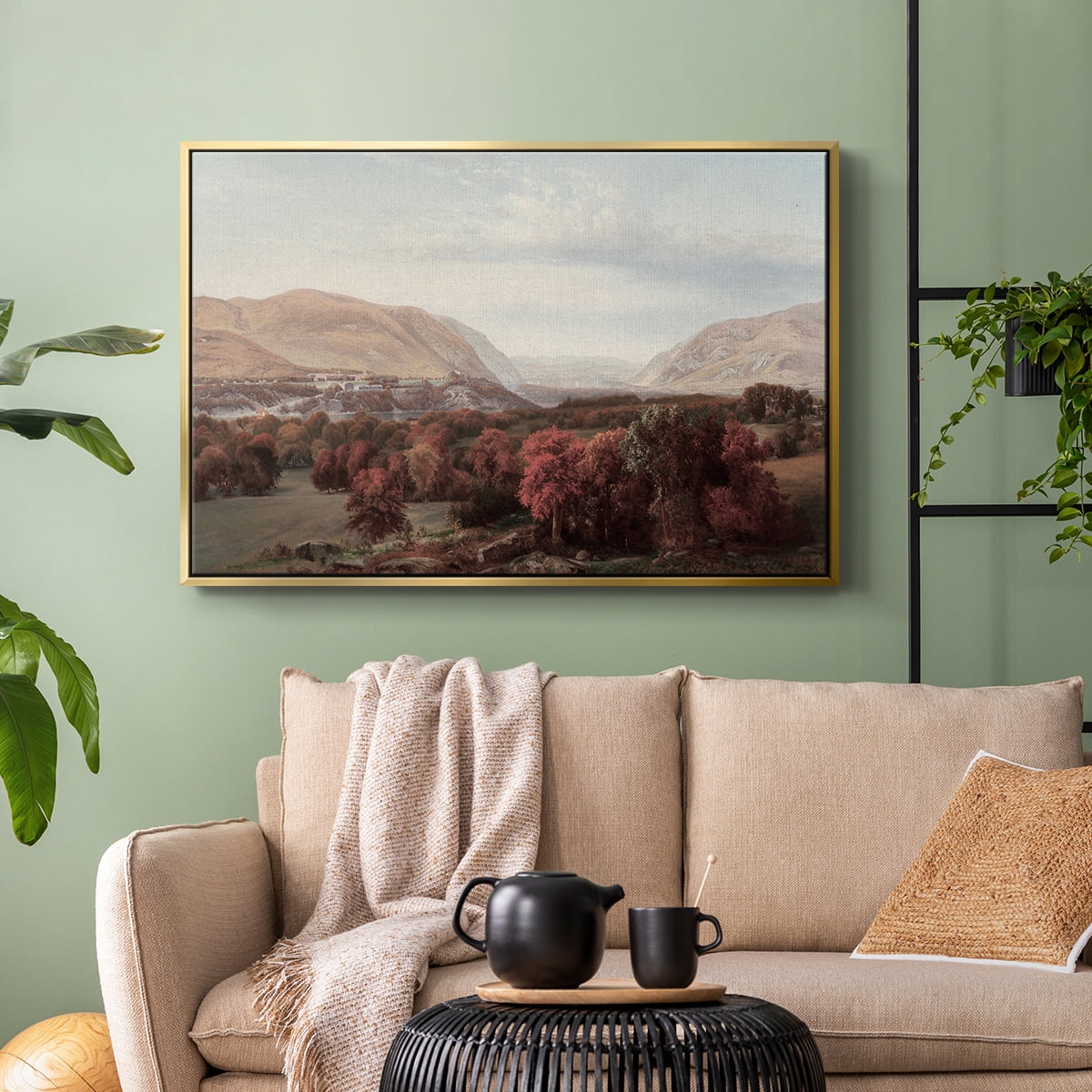 Vintage Animal Print-XVI By Wexford Home Framed in Gold Wood Gallery Wrapped Canvas 17 in. x 25 in.